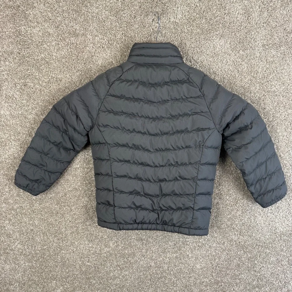 Polo Ralph Lauren Boys Size 5 Grey Quilted Puffer Jacket Full Zip Mock Neck Logo